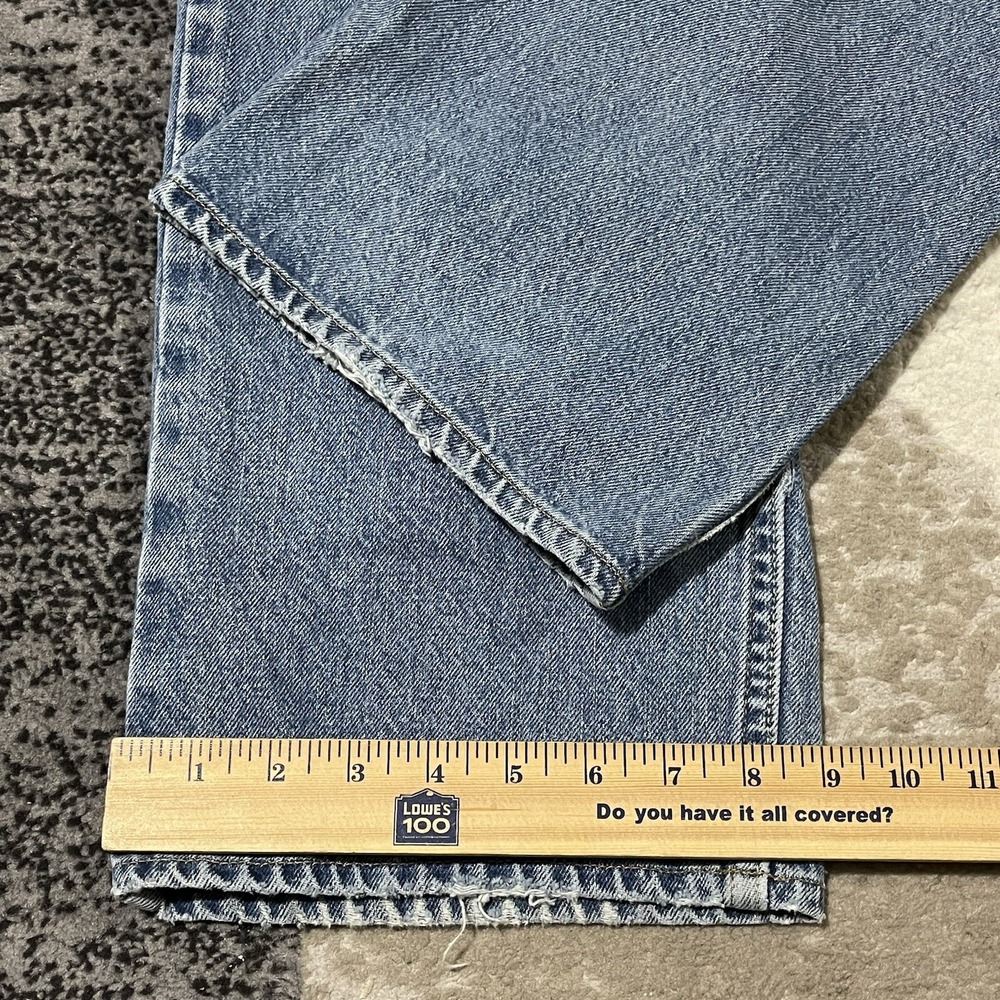 Tommy Hilfiger Baggy Jeans Men 34x30 Blue Denim Skater Wide Leg Grunge Rap VTG - Picture 10 of 15